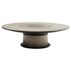 Table basse ronde Altobasso gris clair