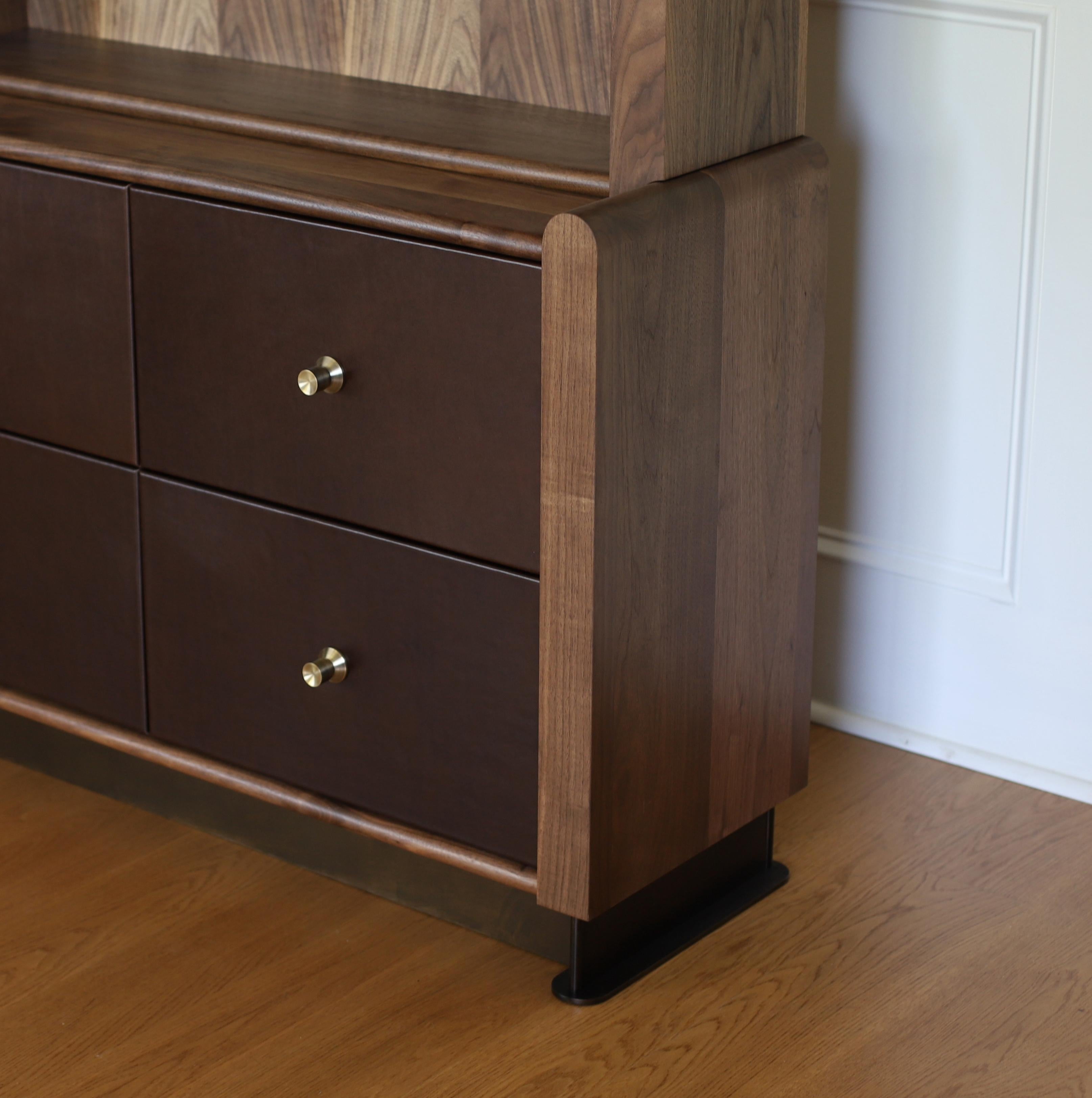 Alton Hutch by Crump and Kwash / Modern solid wood bookcase For Sale 4