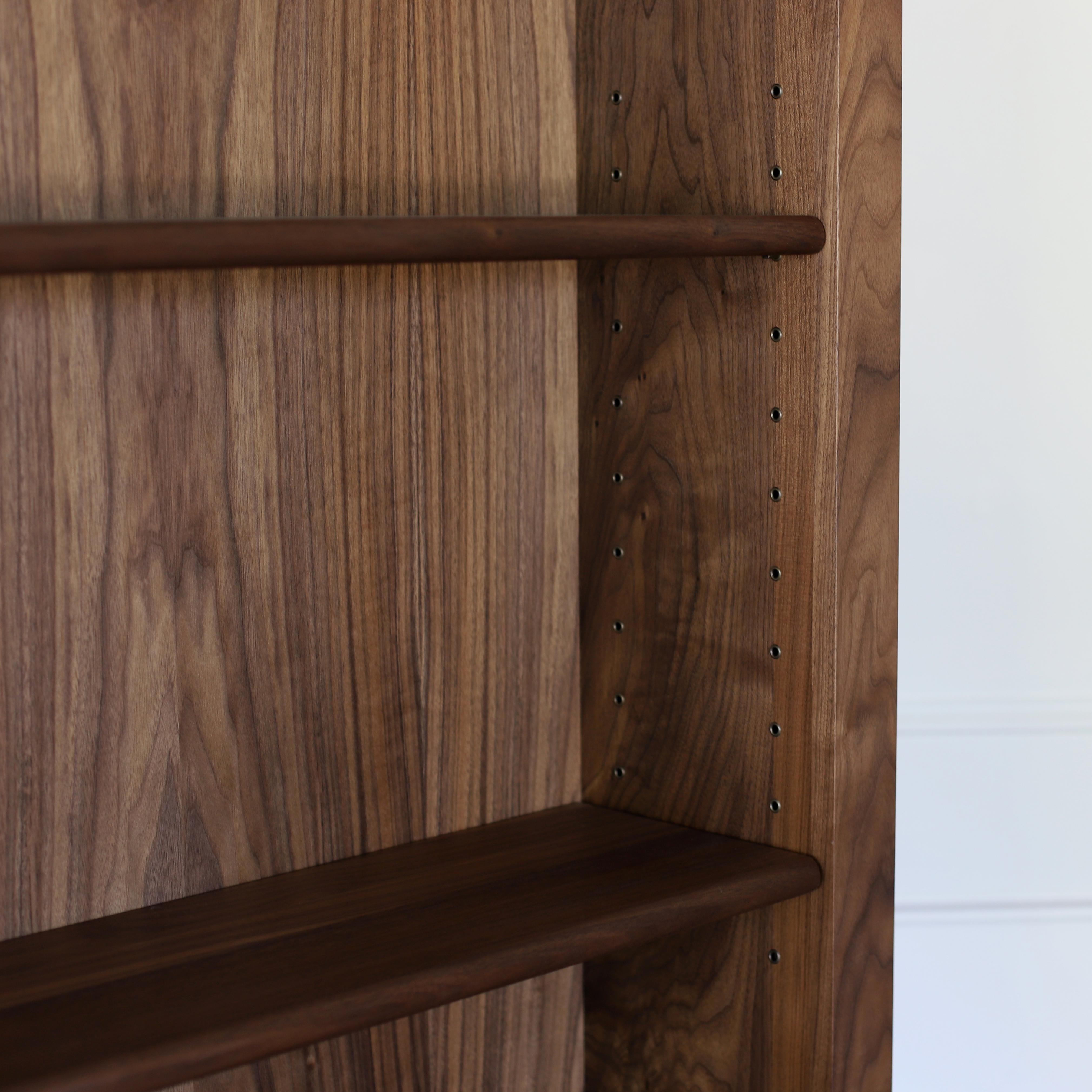 Brass Alton Hutch by Crump and Kwash / Modern solid wood bookcase For Sale