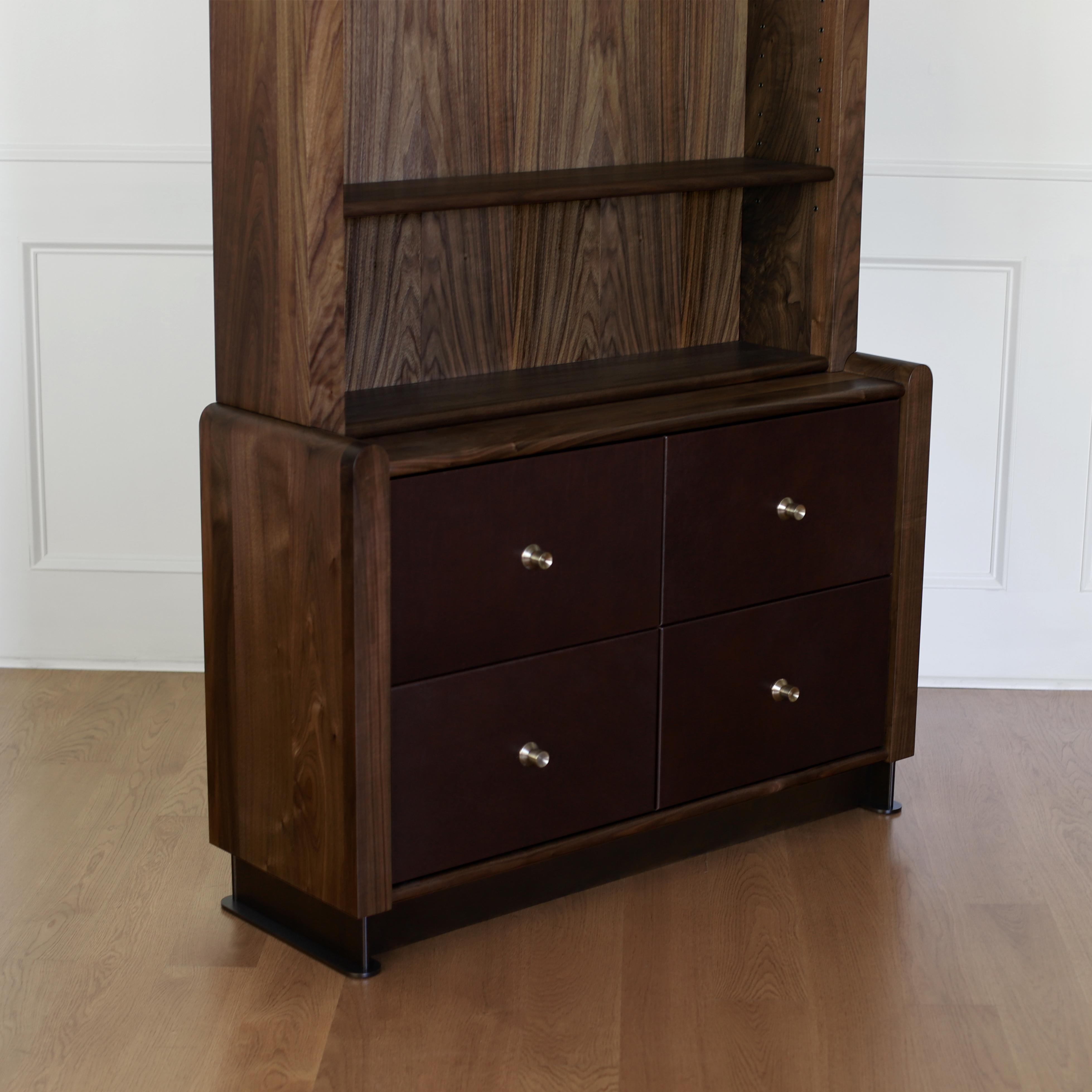 Alton Hutch by Crump and Kwash / Modern solid wood bookcase For Sale 1