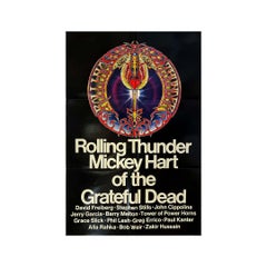 Vintage 1972 Original poster - Rolling Thunder by Mickey Hart - Grateful Dead