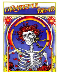 Original GRATEFUL DEAD Skull and Roses 1971 Tour poster