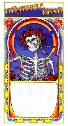 Original GRATEFUL DEAD Skull and Roses 1971 Tour poster