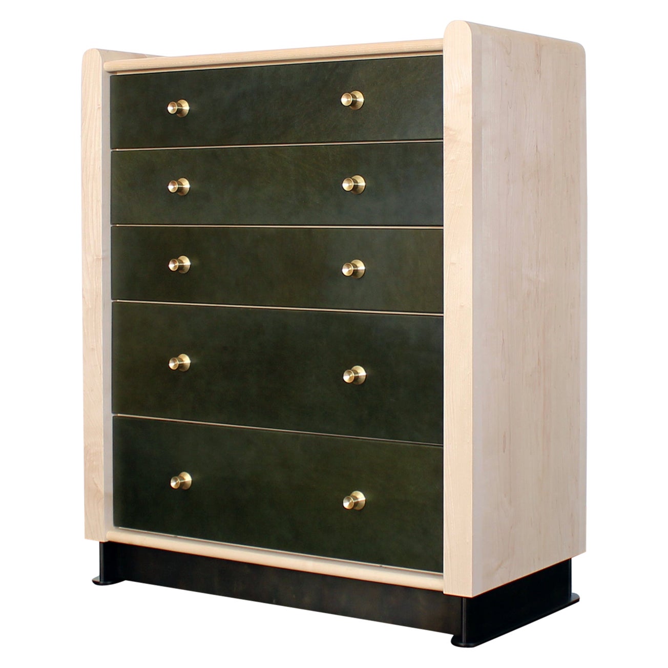Commode Alton en cuir et bois massif de Crump and Kwash