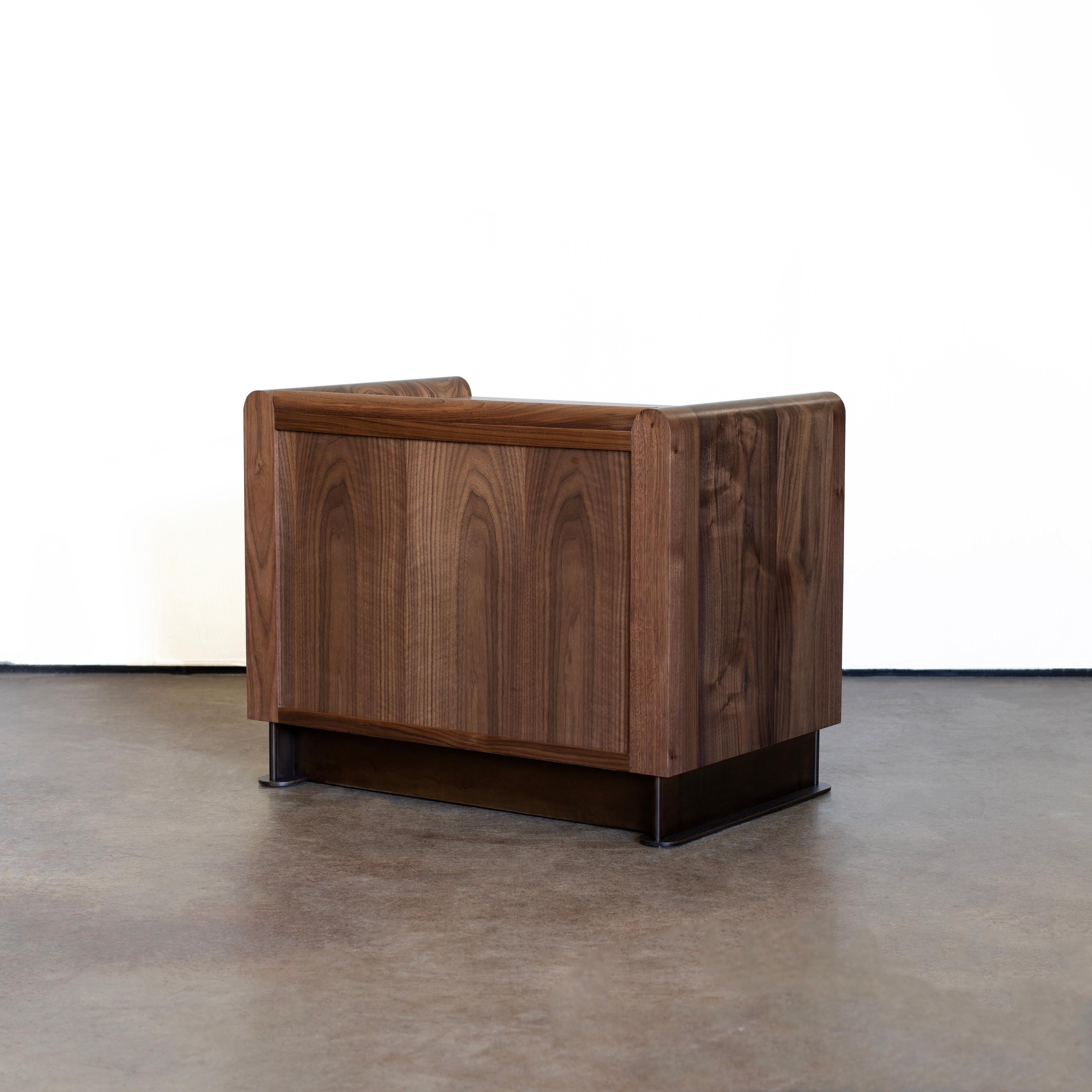 Alton modern solid wood and leather nightstands by Crump and Kwash 3