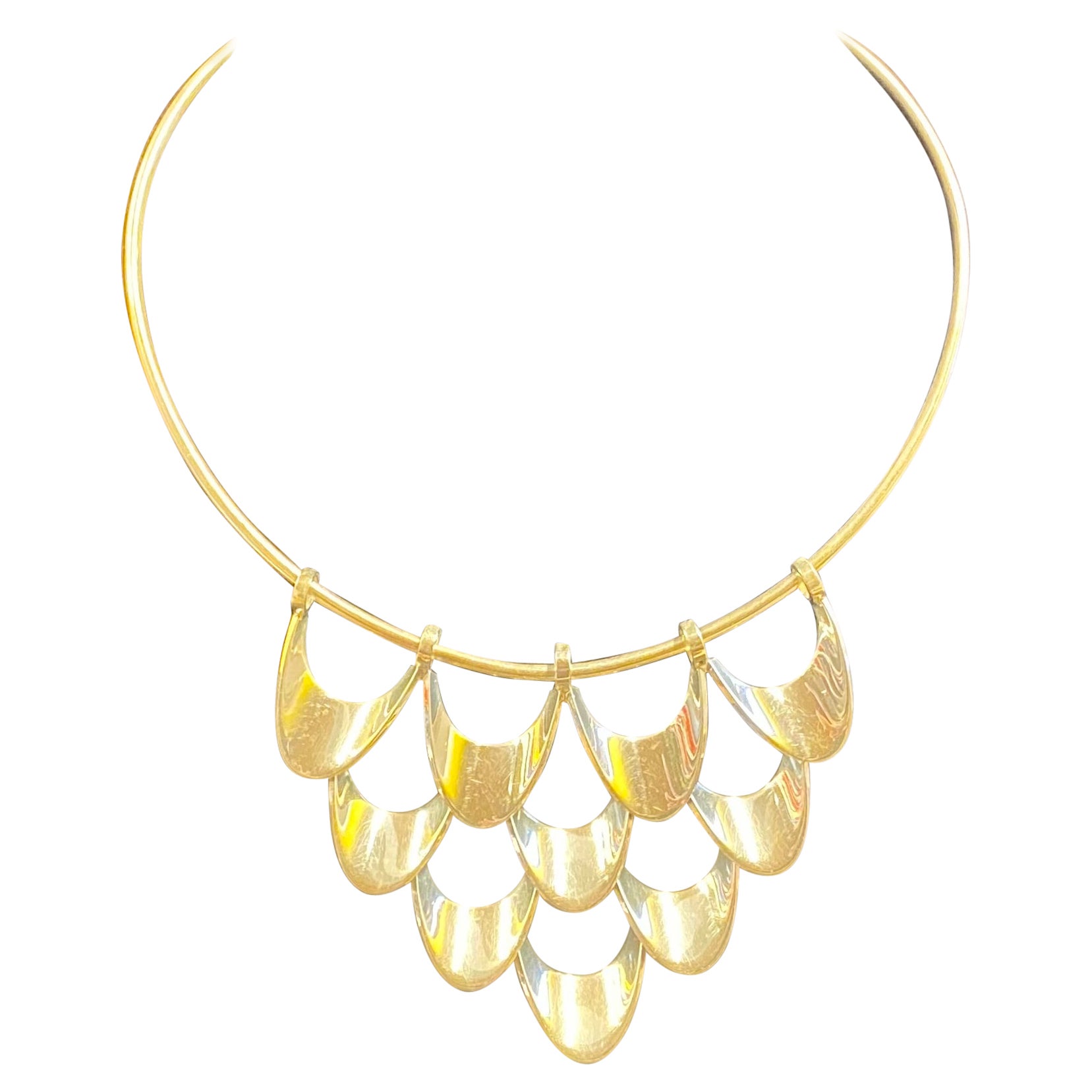 Collar modernista Alton Sweden de plata de ley con colgante, 1973