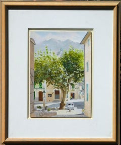 Altoon Sultan Brooklyn Woman Artist Egg Tempera - The Plaza, Spain
