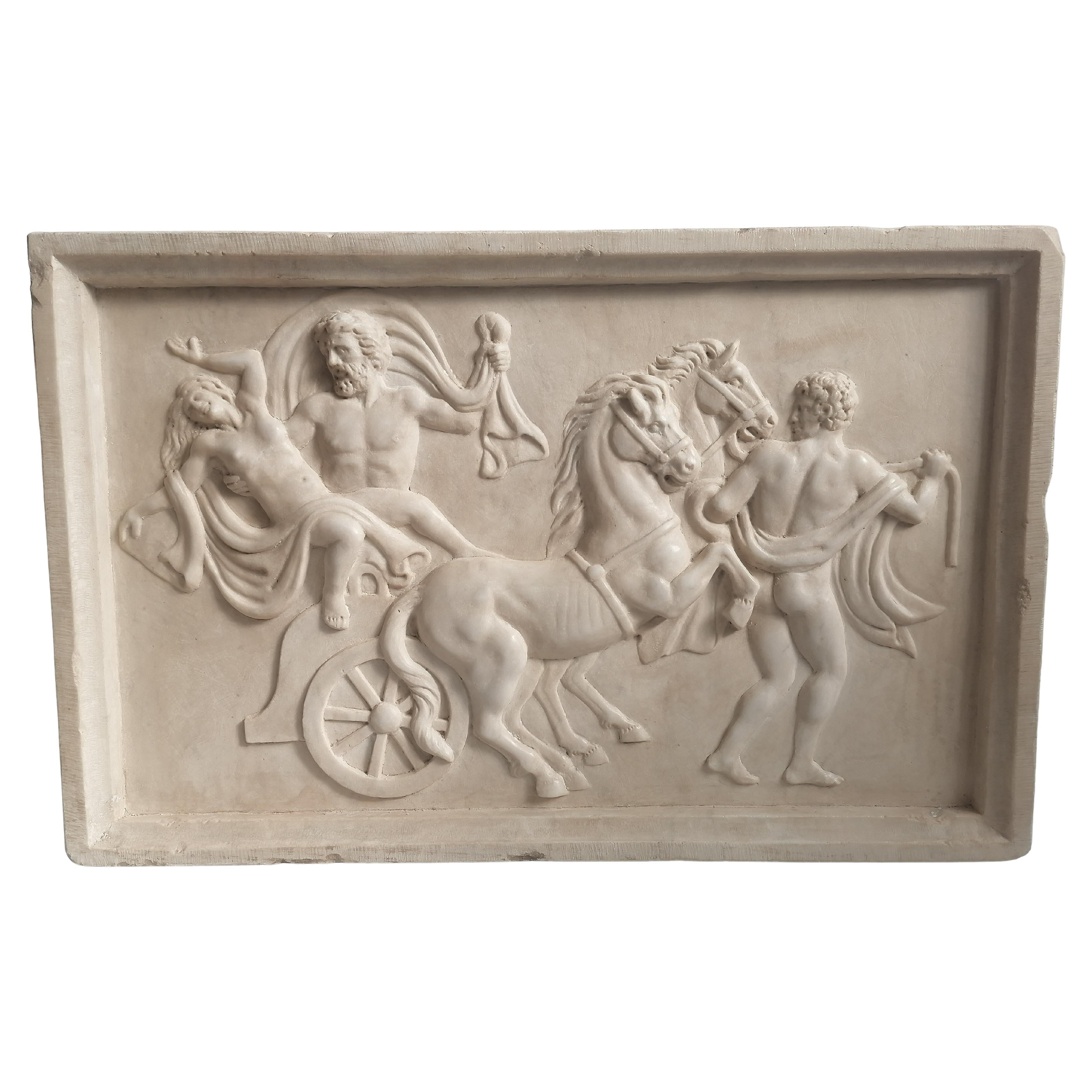 Haut-relief en marbre - Viol de Proserpine - fabriqué en Italie en vente