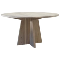 Altruist Round Table, Bleached Black Walnut Dining Table