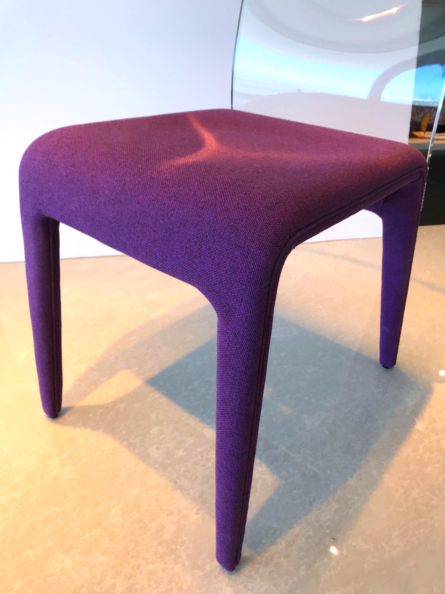 Altuglass Dining Chairs in Purple Wool by Roche Bobois, Set of Six 2