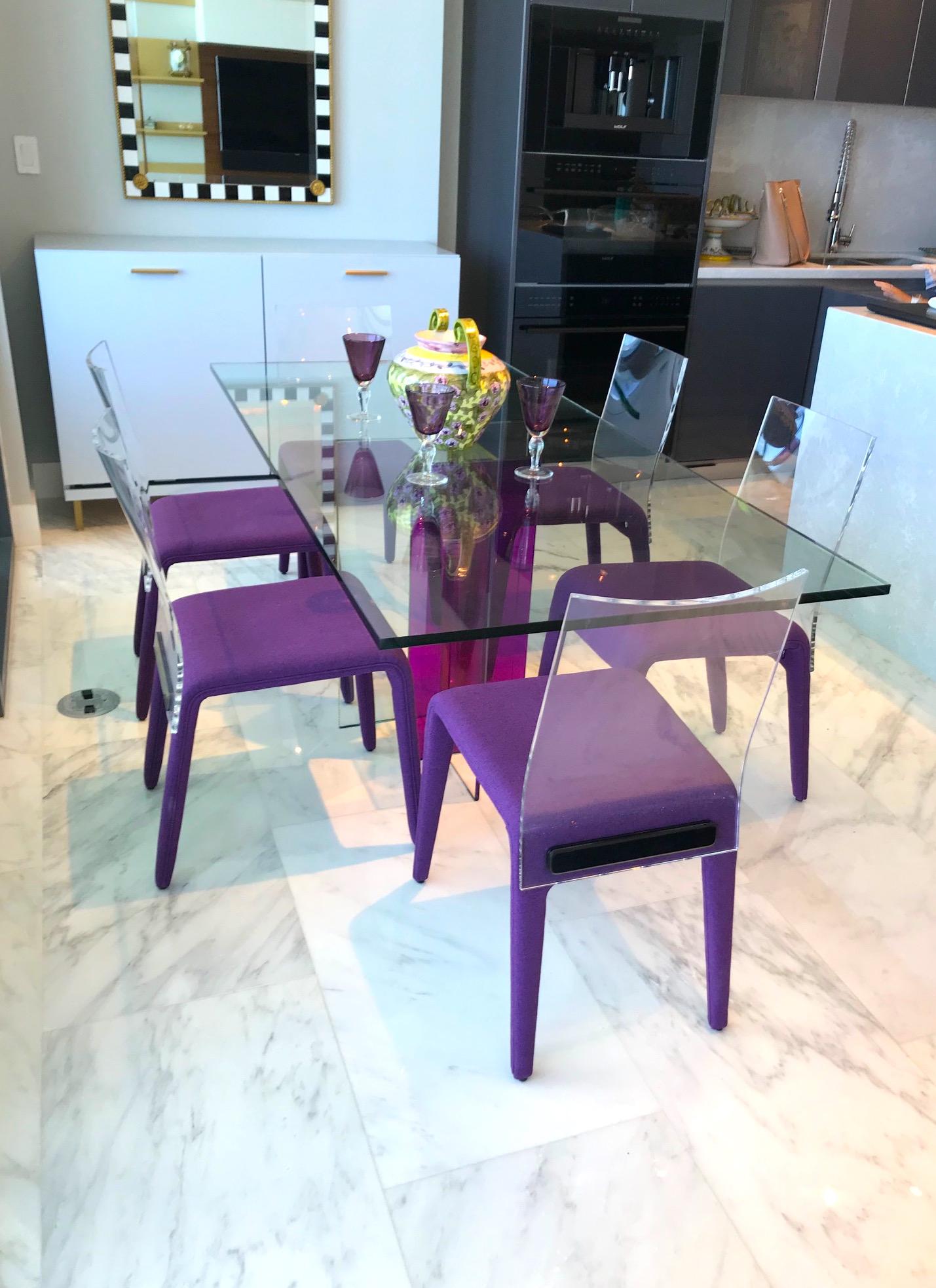 purple dining room set