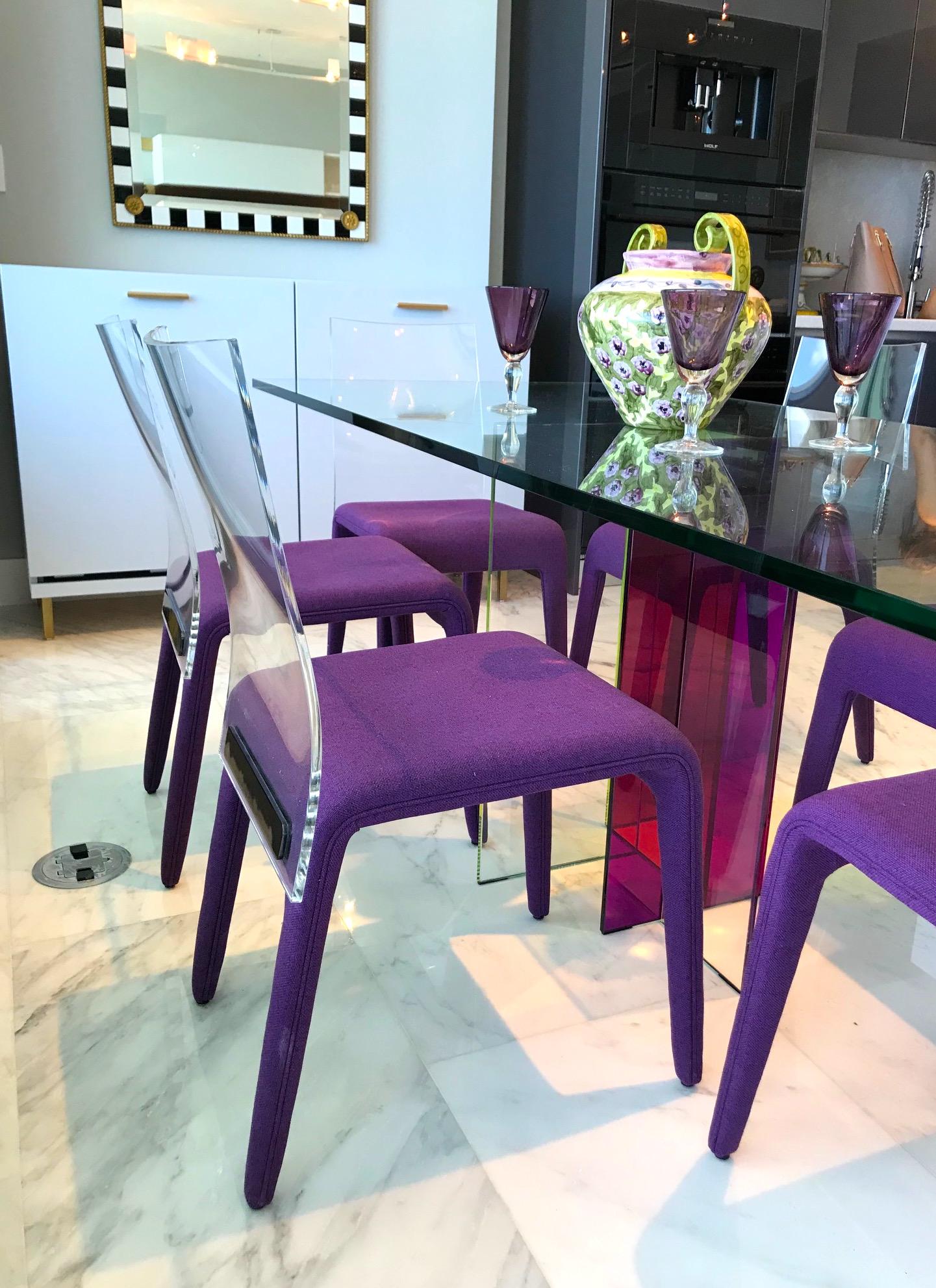 purple dining chairs
