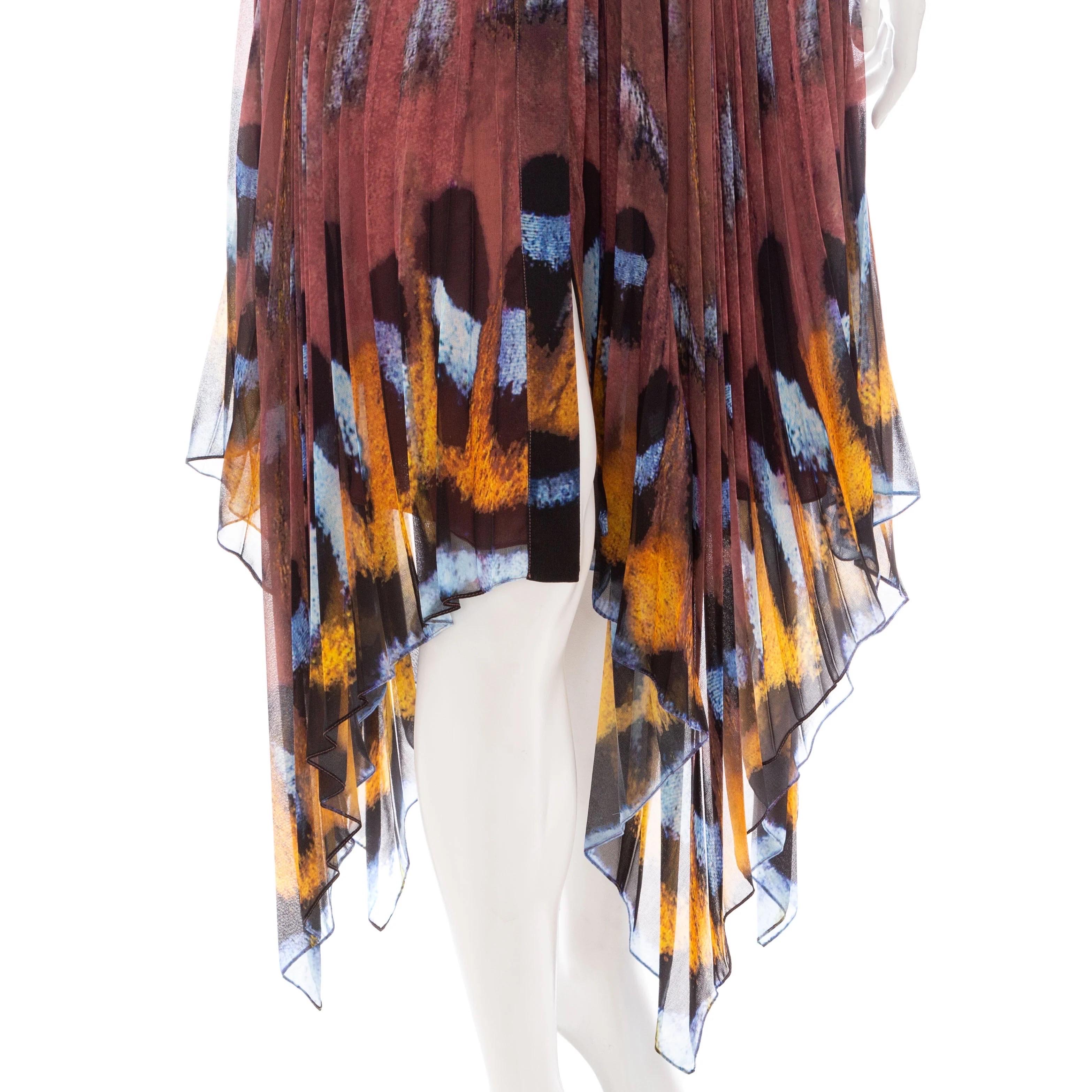 Altuzarra Annabella Butterfly Print Sleeveless Handkerchief Dress 2