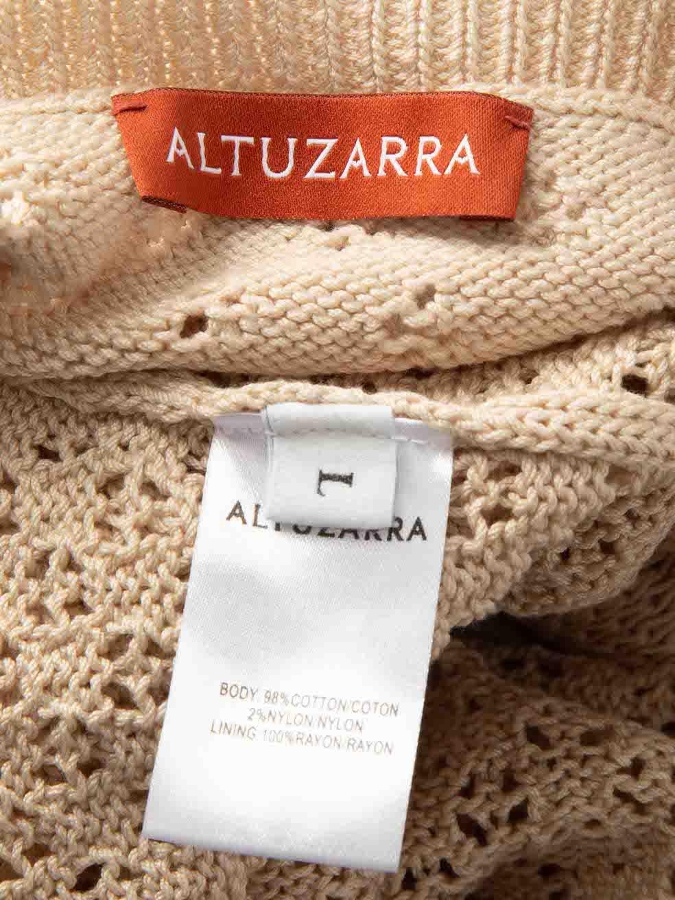 Women's Altuzarra Beige Button Detail Knit Dress Size L For Sale