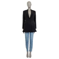 ALTUZARRA black acetate LONG CUT SINGLE BUTTON Blazer Jacket 40 M