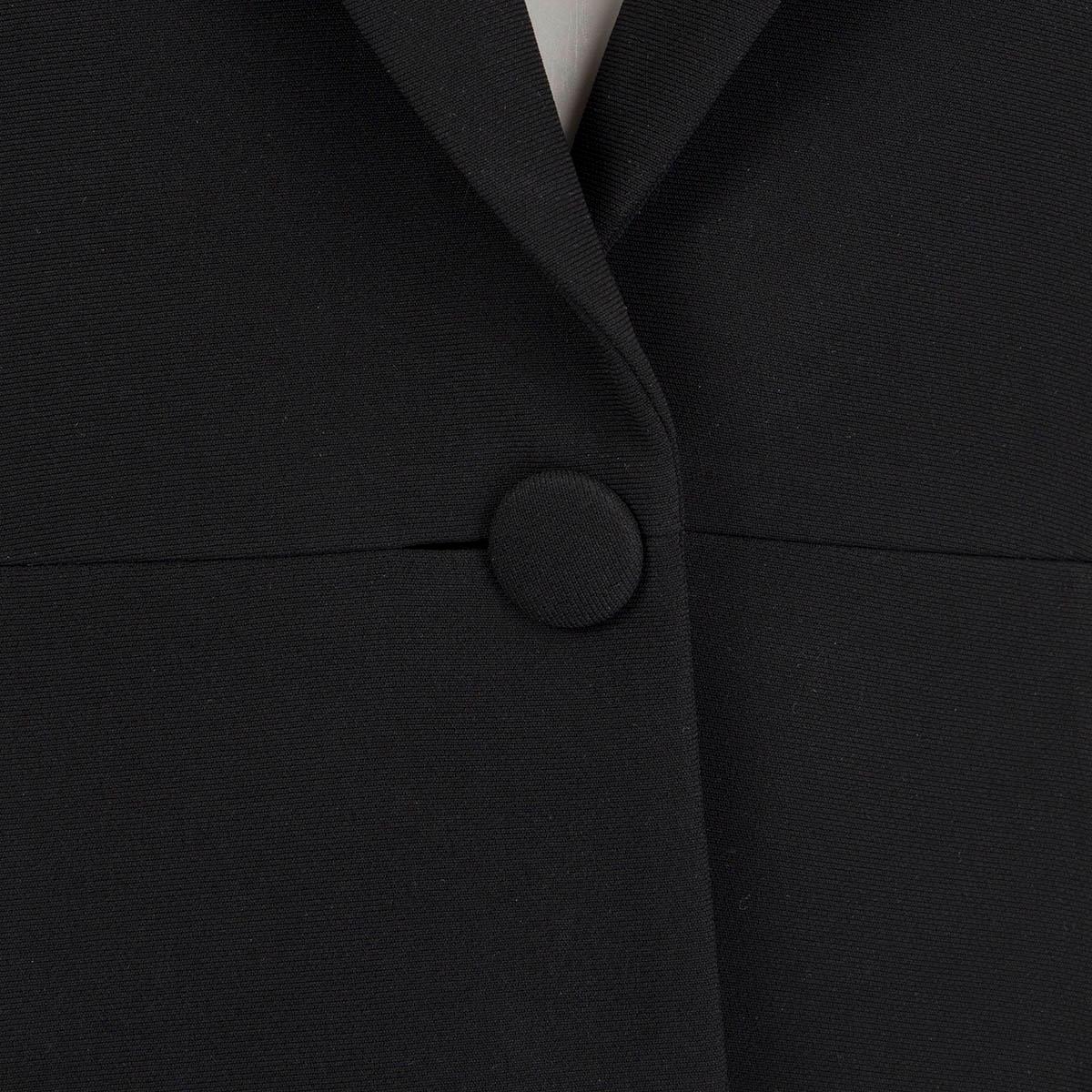 Women's ALTUZARRA black acetate LONG CUT SINGLE BUTTON Blazer Jacket 40 M For Sale