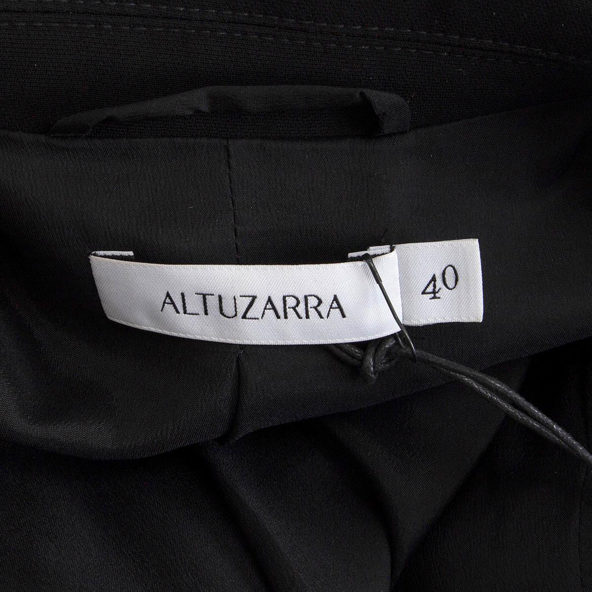 ALTUZARRA black acetate LONG CUT SINGLE BUTTON Blazer Jacket 40 M For Sale 1