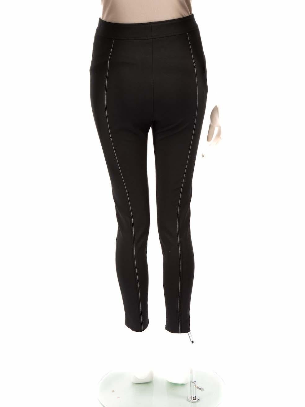 Altuzarra Black Contrast Stitch Slim Trousers Size XS In Excellent Condition In London, GB