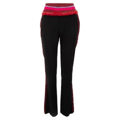 Altuzarra Black Contrast Waist Archie Relaxed Trousers Size M