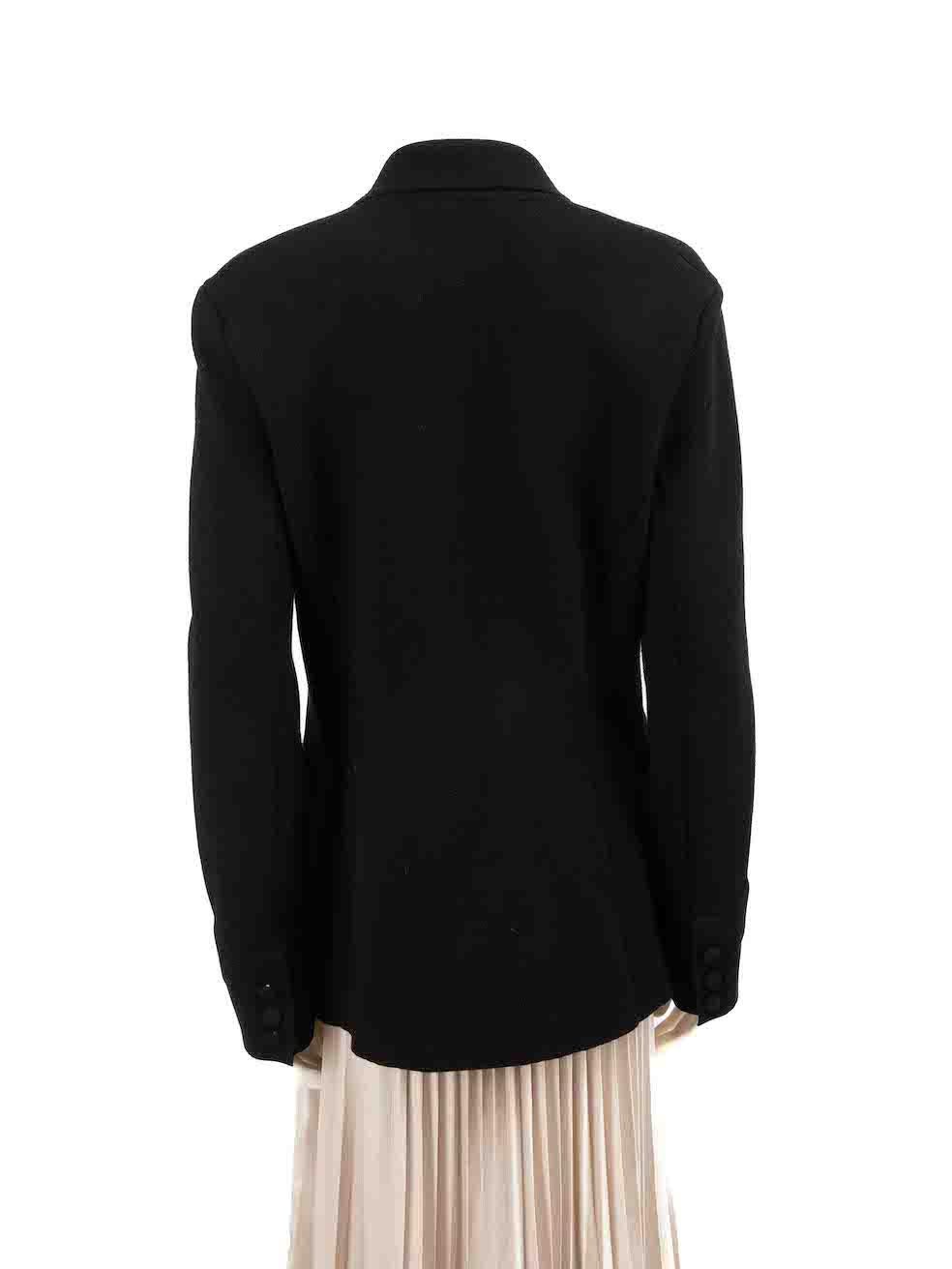 Altuzarra Black Double Breasted Knit Blazer Size M In Good Condition For Sale In London, GB