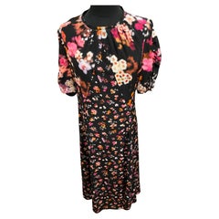 Altuzarra Black Floral Dress