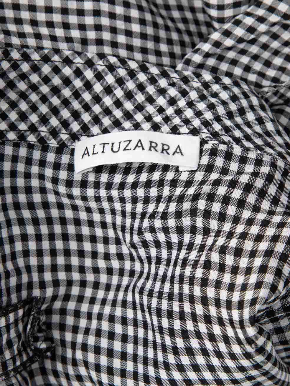 Women's Altuzarra Black Gingham Wrap Mini Skirt Size S For Sale