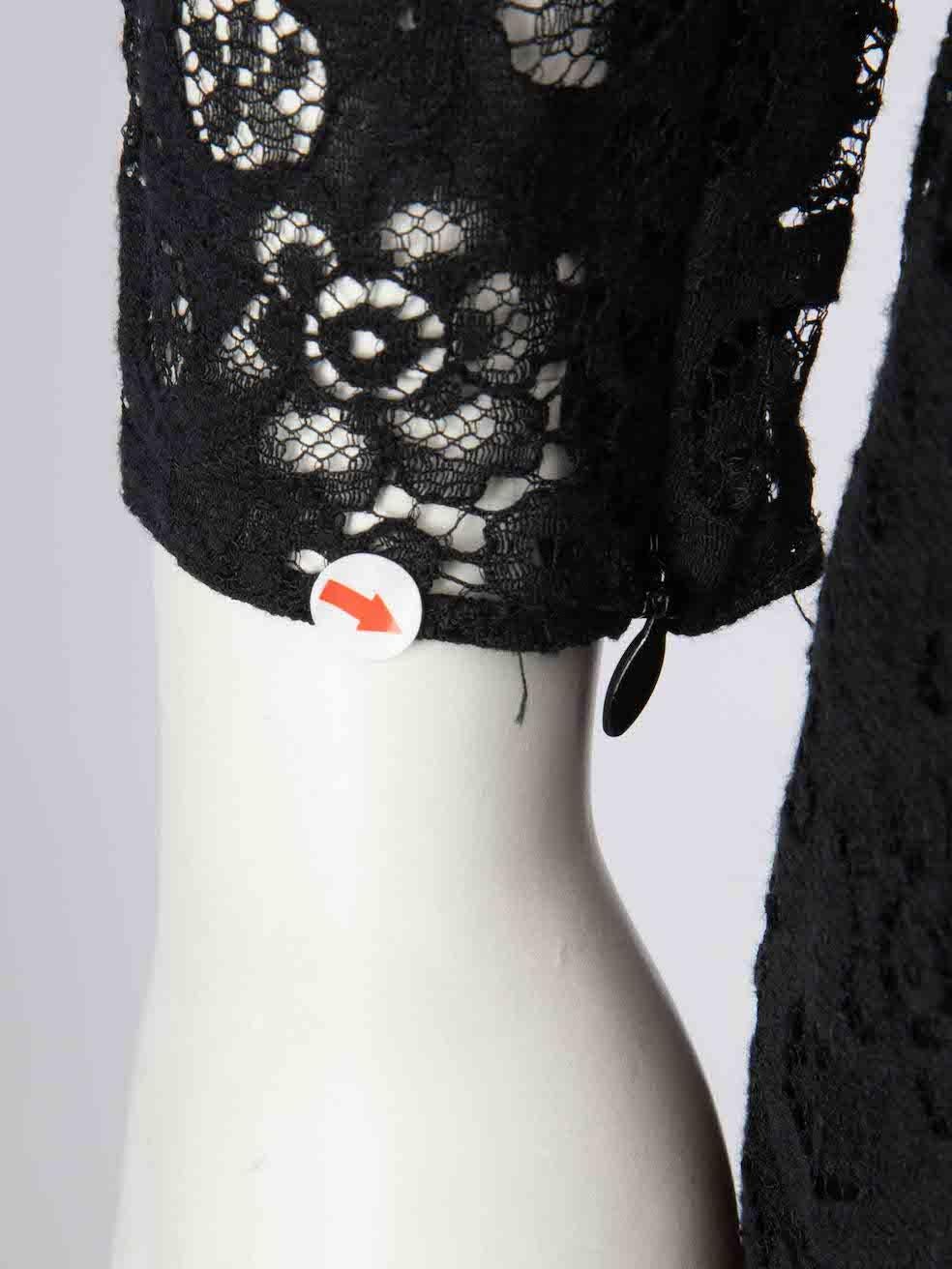 Women's Altuzarra Black Lace Ruffle Trim Dress Size M For Sale