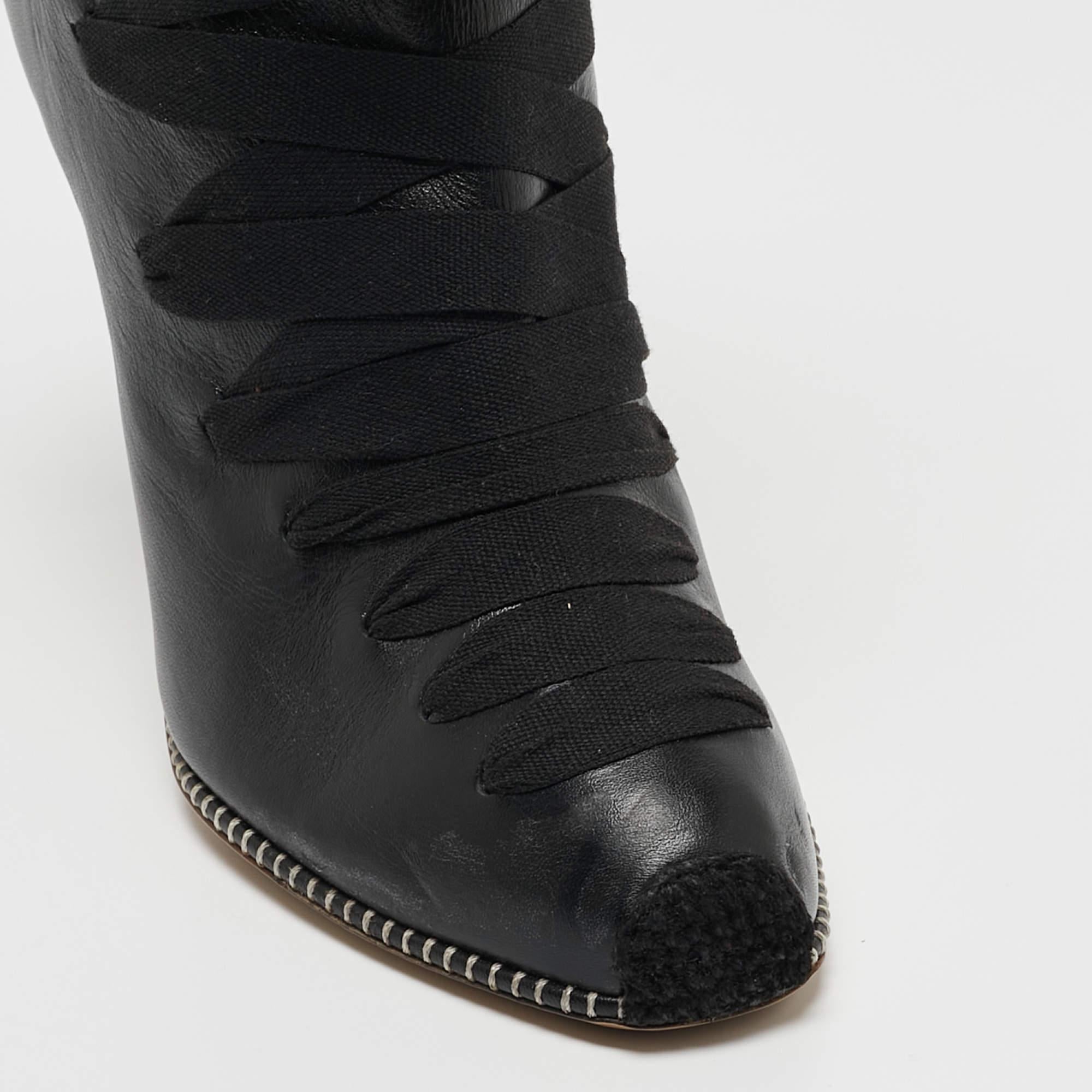 Altuzarra Black Leather Ankle Boots Size 39 For Sale 1