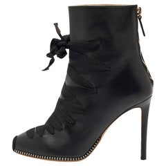 Altuzarra Black Leather Ankle Boots Size 39