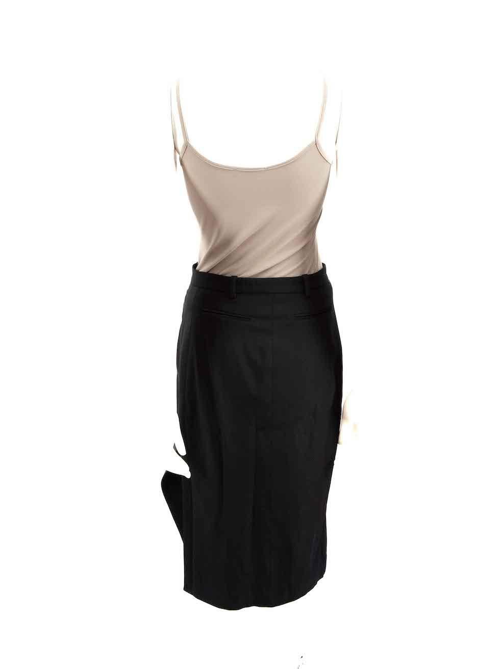 Altuzarra Black Side Slit Pencil Skirt Size L In Good Condition For Sale In London, GB