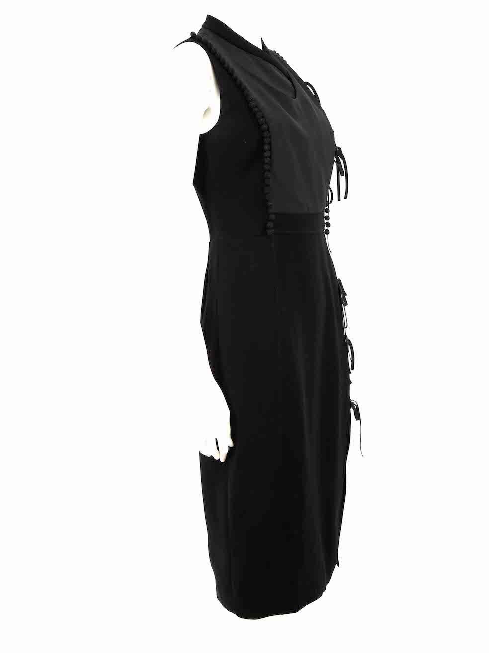 CONDITION is Very good. Hardly any visible wear to dress is evident on this used Altuzarra designer resale item.
 
 
 
 Details
 
 
 Black
 
 Polyester
 
 Dress
 
 Round neck
 
 Hook and tied fastening
 
 Sleeveless
 
 Pompom trim
 
 Midi
 
 
 
 
 
