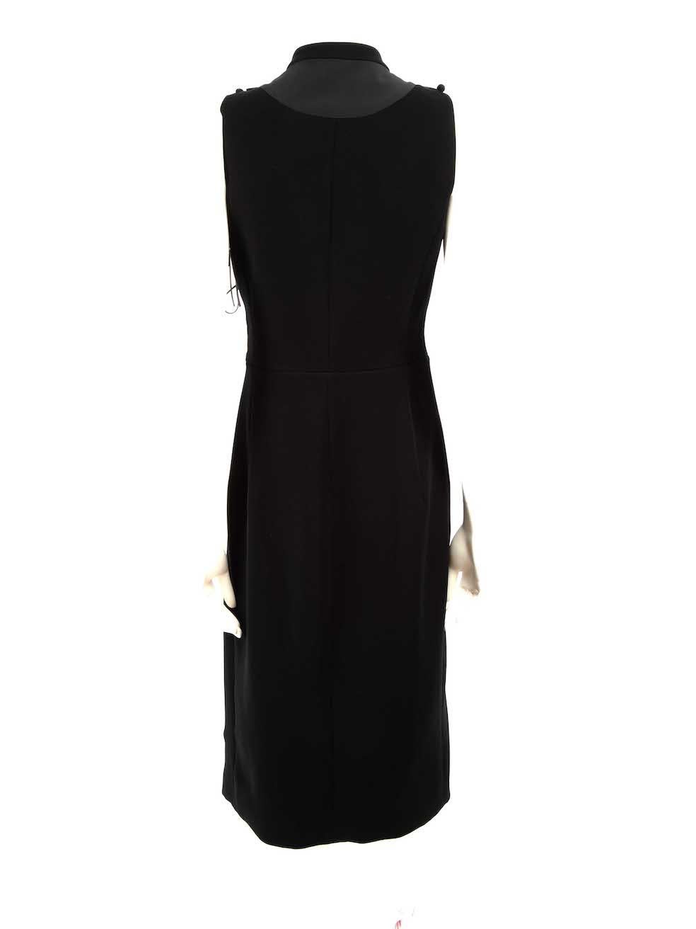 Altuzarra Black Tie Bow Accent Midi Dress Size L In Excellent Condition For Sale In London, GB
