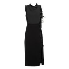 Altuzarra - Vestito midi con fiocco con cravatta nera - Taglia L.