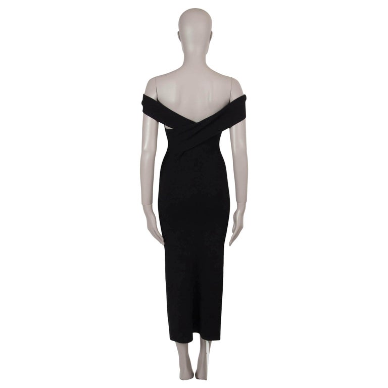 Altuzarra Black Viscose 2024 Marceau Off-shoulder Midi Dress S Altuzarra Black Viscose 2024 Marceau Off-shoulder Midi Dress S