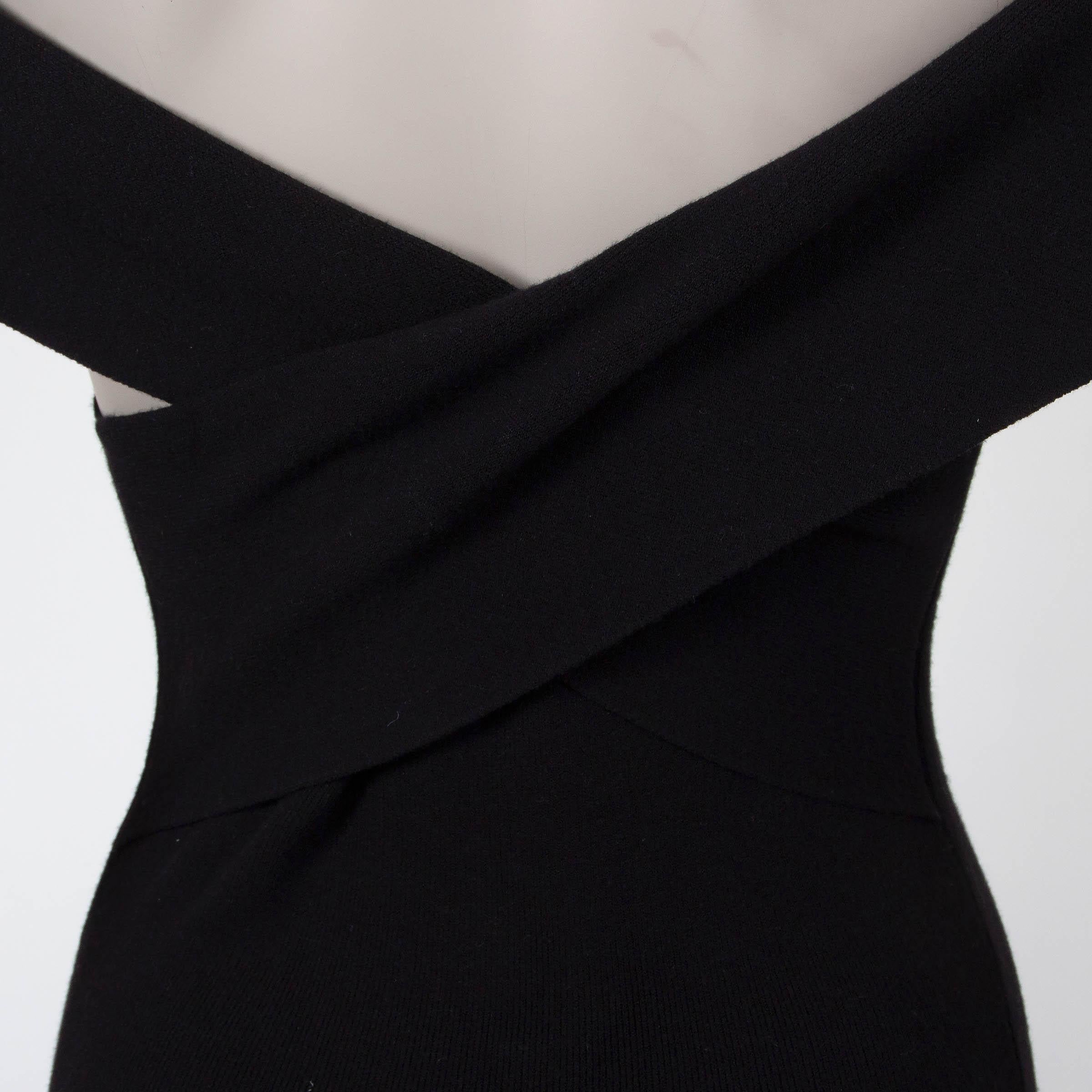 Donna Altuzarra nero in viscosa 2024 MARCEAU OFF-SHOULDER MIDI Dress S in vendita