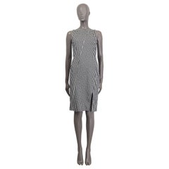 ALTUZARRA blsvk & white cotton NERISSA GINGHAM Sleeveless Dress 36 XS