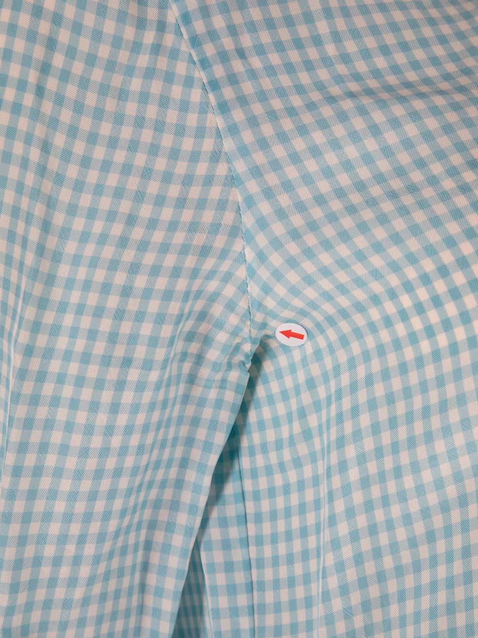 Altuzarra Blue Gingham Button Up Shirt Size XS For Sale 2