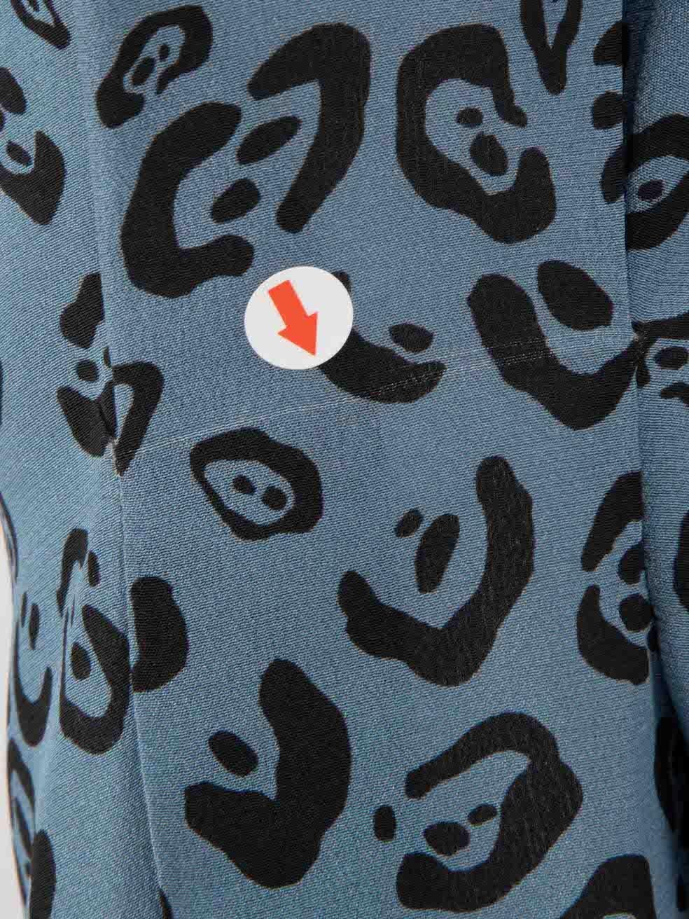 Altuzarra Blue Leopard Print Knee Length Dress Size S For Sale 1