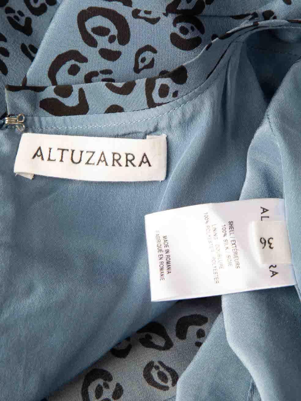 Altuzarra Blue Leopard Print Knee Length Dress Size S For Sale 2