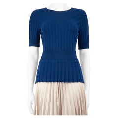 Altuzarra Blue Ribbed Knit Top Size XS