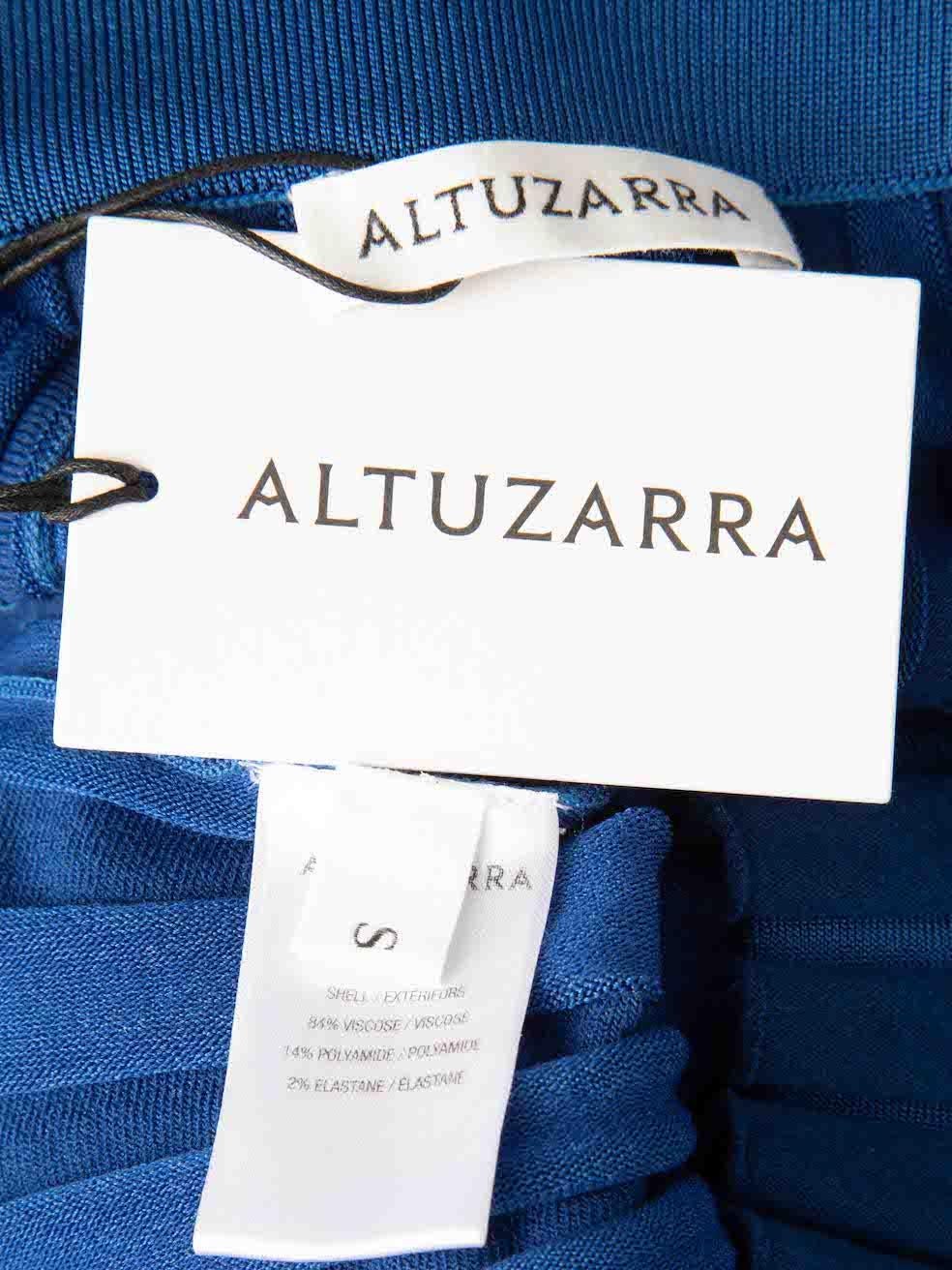 Women's Altuzarra Blue Ribbed Midi Knit Skirt Size S For Sale