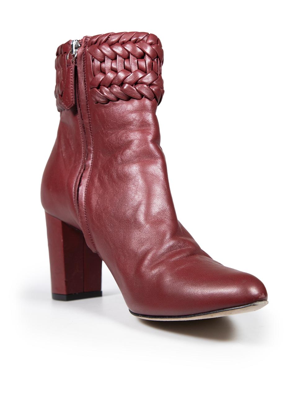 CONDITION is Very good. Minimal wear to the boots is evident. Abrasion to both sides of both shoes, toe cap, counter and heel on both shoes. General creasing to the leather across the front of both shoes on this used Altuzarra designer resale