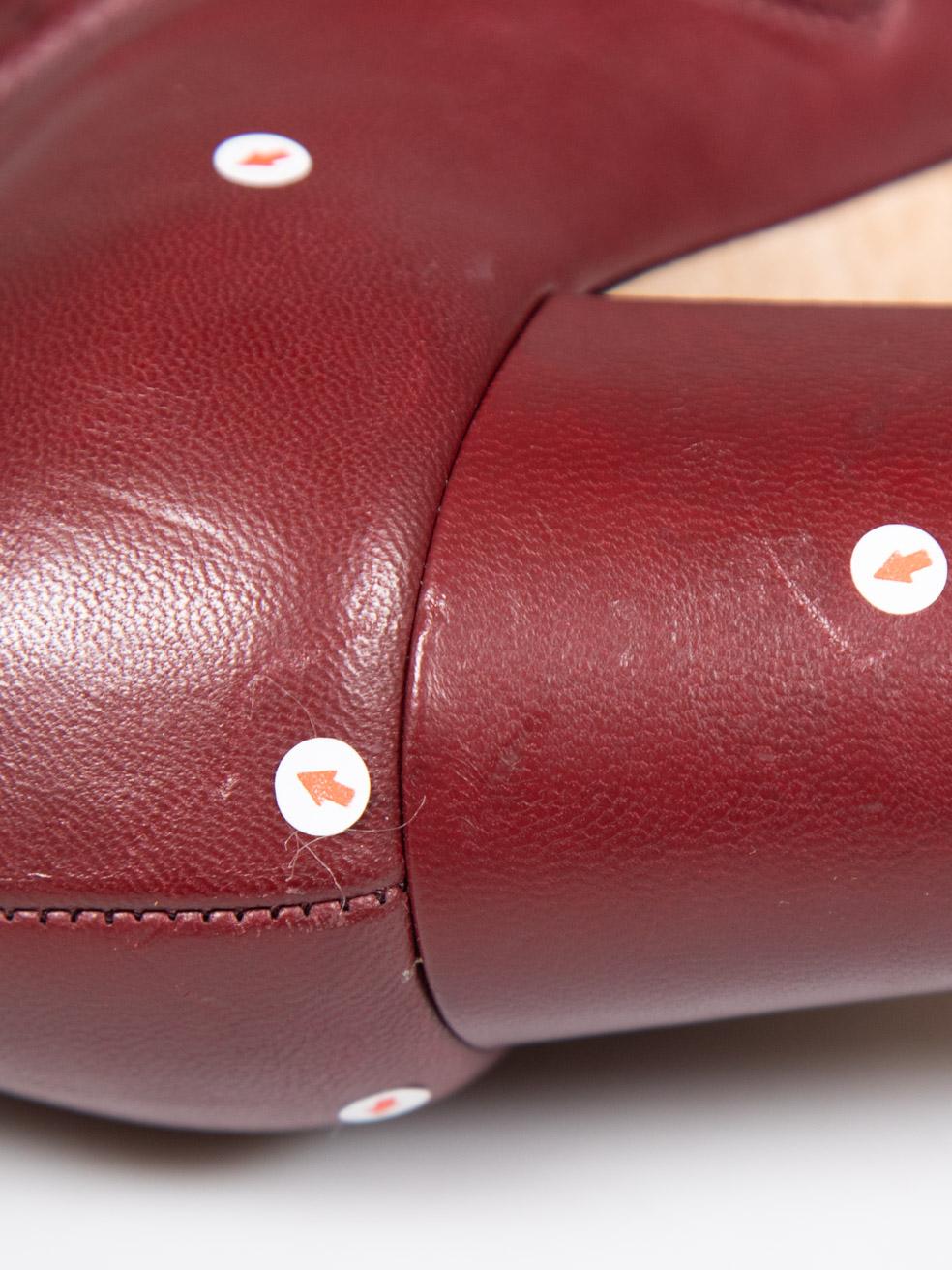 Altuzarra Burgundy Leather Heeled Ankle Boots Size IT 38 For Sale 3