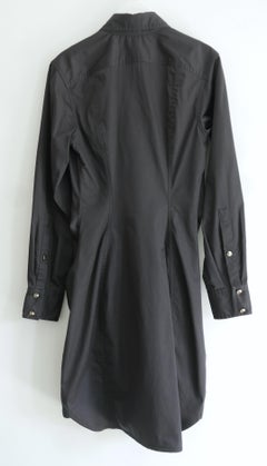 Altuzarra Chloris tie-waist black cotton-poplin shirt dress