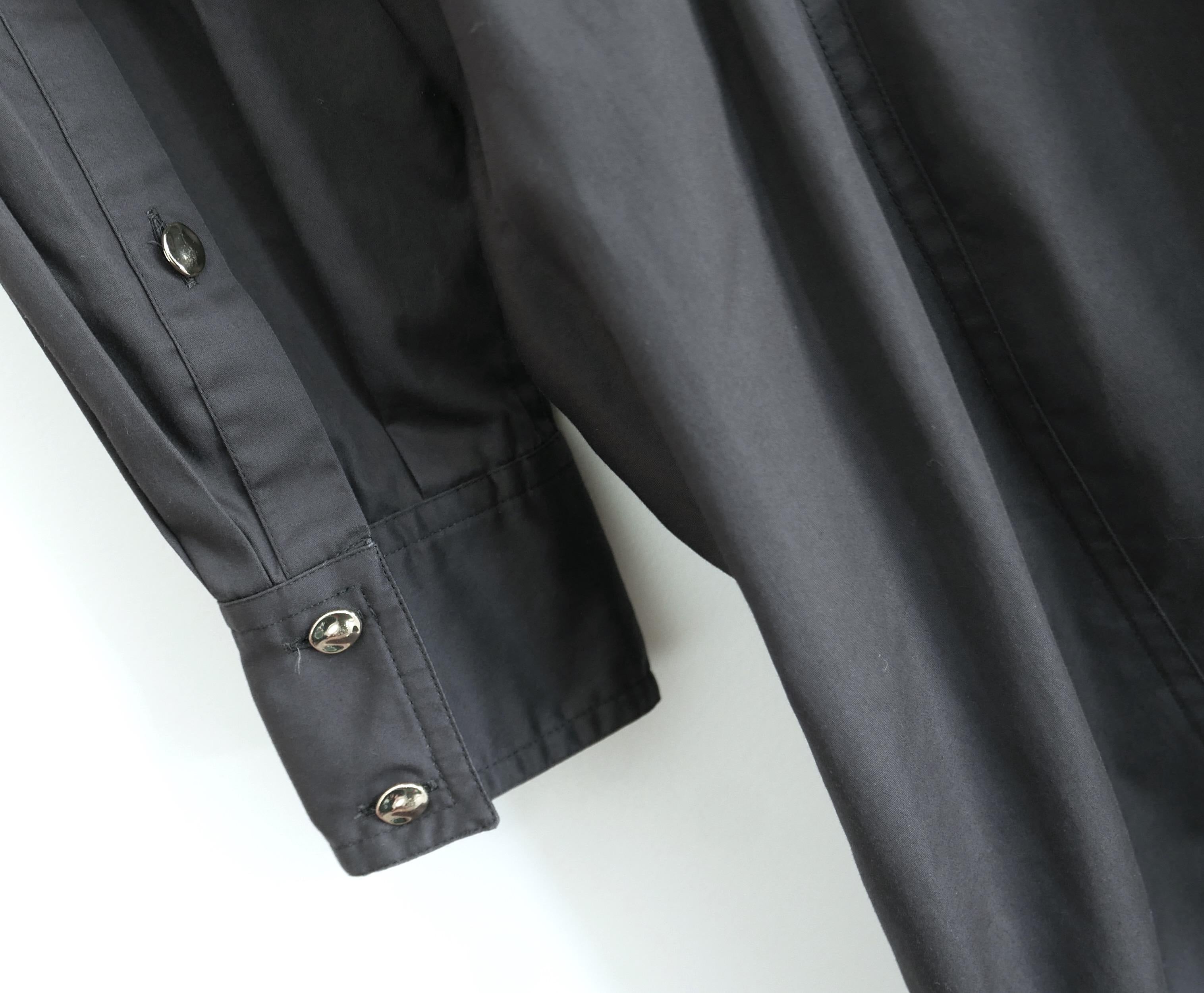 Black Altuzarra Chloris tie-waist black cotton-poplin shirt dress For Sale