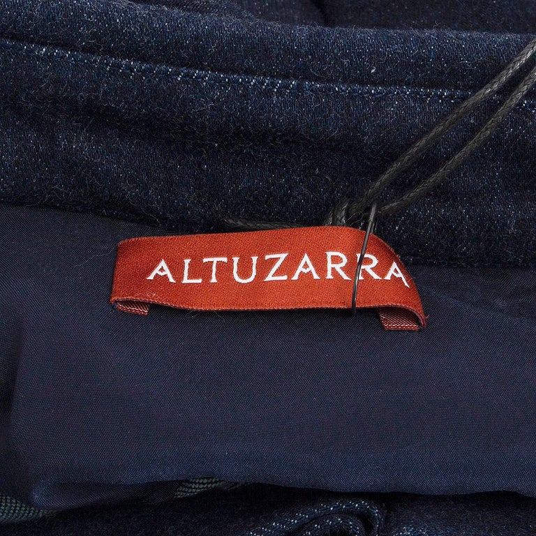 ALTUZARRA indigo blue cotton KIERAN DENIM SHORT SLEEVE SHIRT Dress 40 M For  Sale at 1stDibs