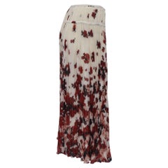 Altuzarra Kemmaren Pleated Georgette Midi Skirt in Multicolor Polyester