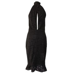 Altuzarra Women's Black Lace Dress with Front and Back Opening