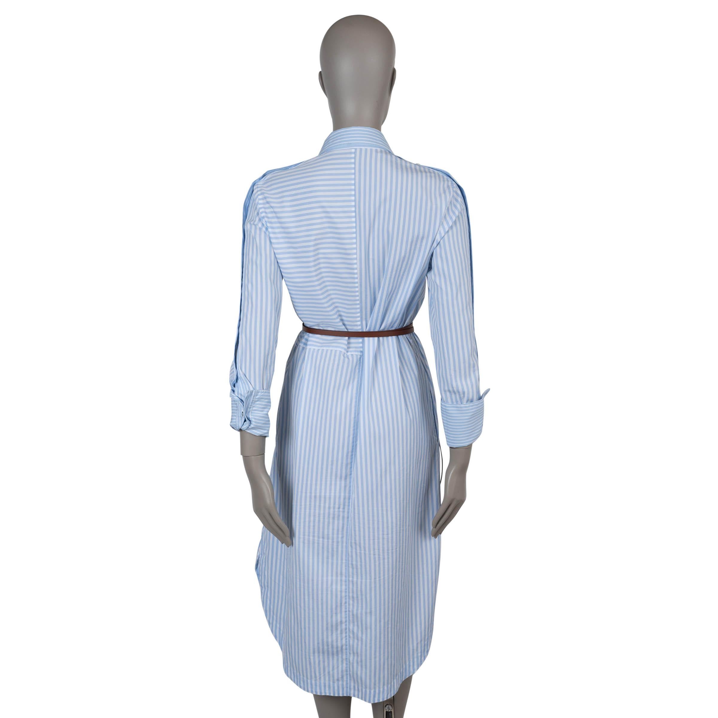 Bleu ALTUZARRA bleu clair coton 2020 STRIPED POPLIN SHIRT Robe 38 S en vente