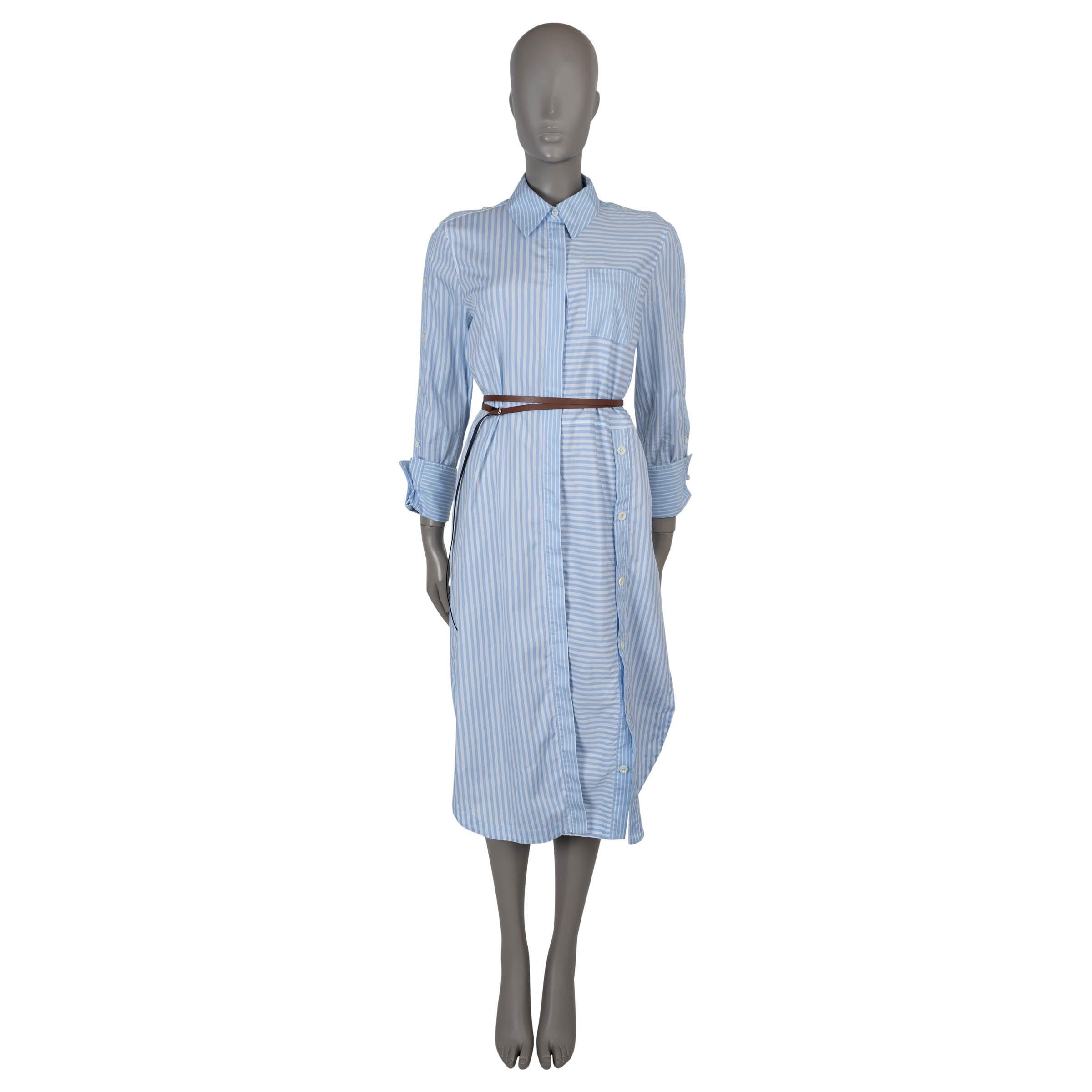 ALTUZARRA bleu clair coton 2020 STRIPED POPLIN SHIRT Robe 38 S Excellent état - En vente à Zürich, CH